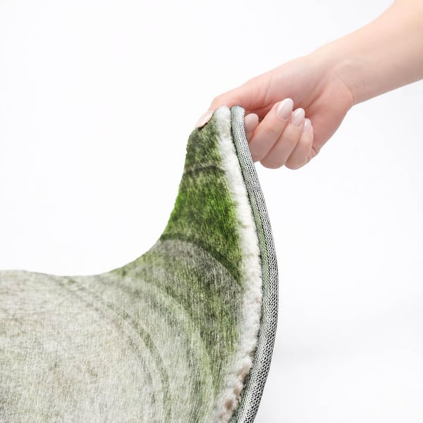 Dream Shag Premium Machine Washable Abstract ADS584 Green 9 ft. x 12 ft. Area Rug