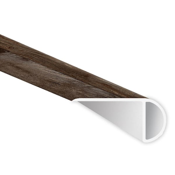 A&A Surfaces Driftwood 1 in. T x 2.23 in. W x 94 in. L Luxury Vinyl Overlapping Stair Nose Molding