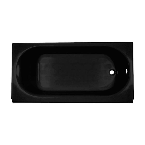 American Standard Princeton 5 ft. Right Drain Americast Bathtub with Integral Apron in Black-DISCONTINUED