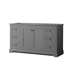Avery 59.25 in. W x 21.75 in. D x 34.25 in. H Single Bath Vanity Cabinet without Top in Dark Gray