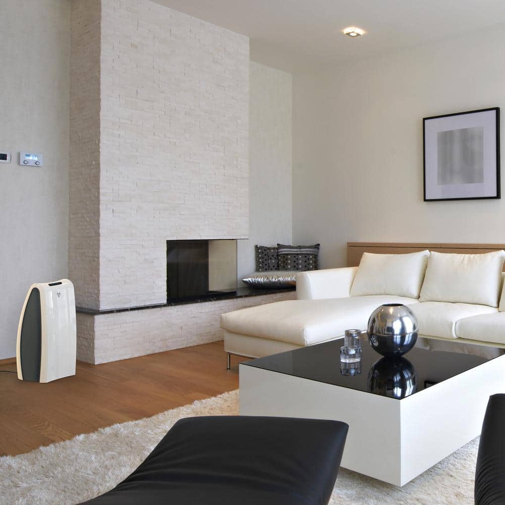White HEPA and Carbon Filter Floor-Standing Air Purifier