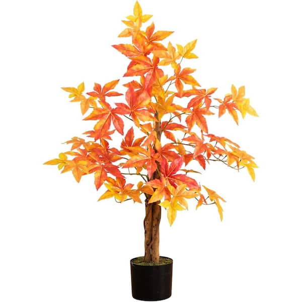3 ft. Autumn Deluxe Maple Artificial Fall Tree