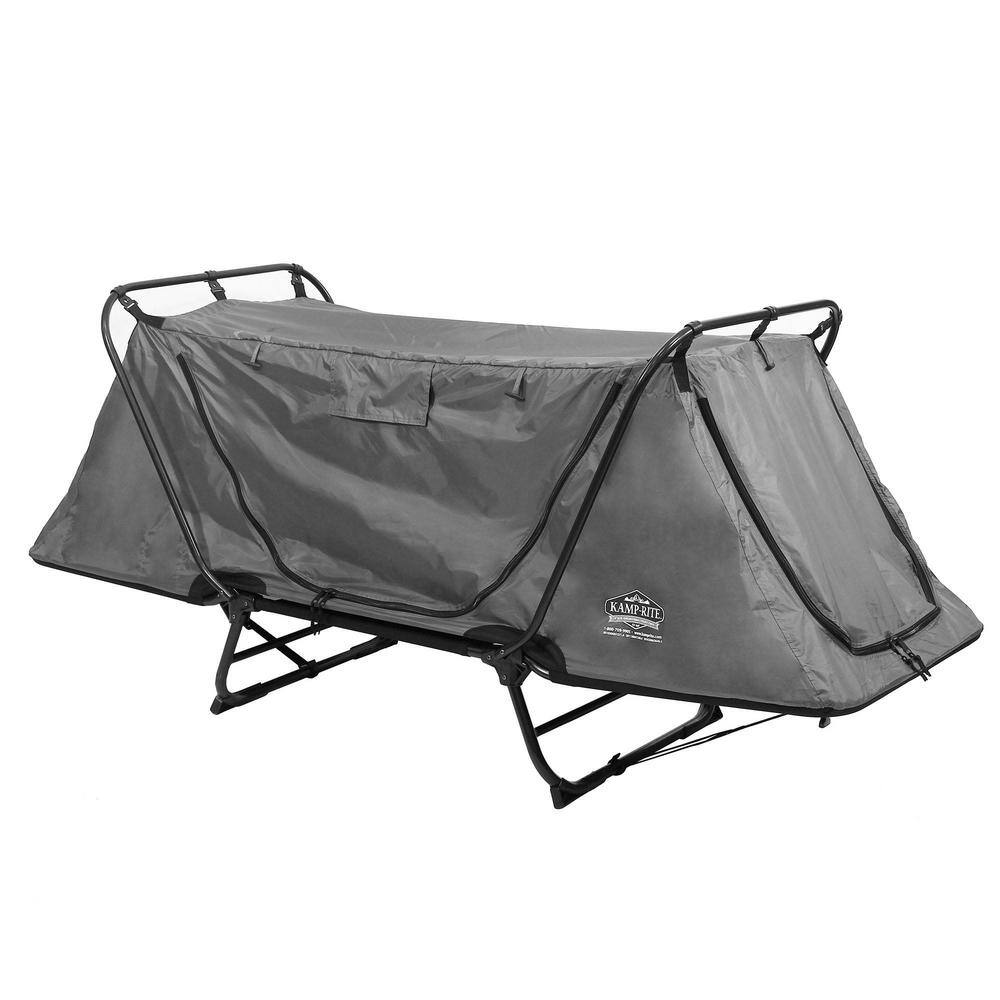 KampRite Original Tent Cot Folding Camping and Hiking Bed for 1 Person in Gray KAMPTC247 The