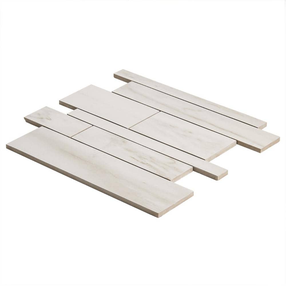 Dolomite Snow Matte Porcelain Marble Look Mosaic Tile