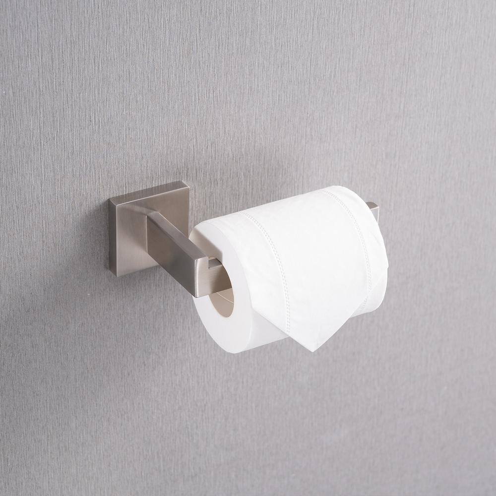 Brushed Nickel 4-Piece Bathroom Hardware Set with Towel Bar