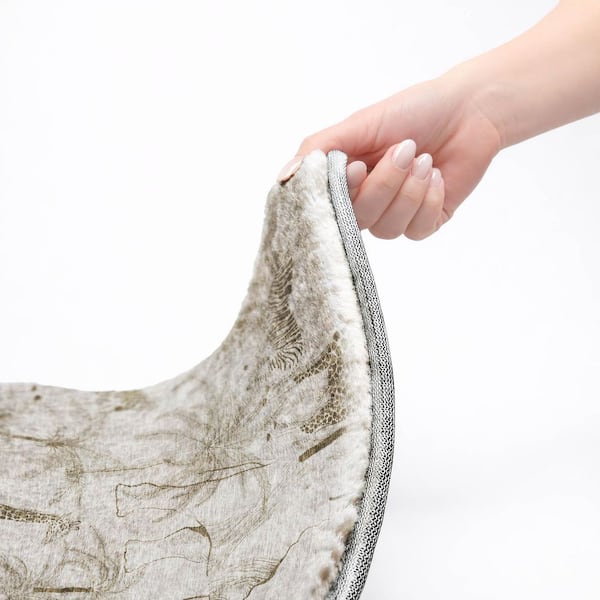 Dream Shag Premium Machine Washable Abstract ADS202 Fog 2 ft. x 3 ft. Accent Rug