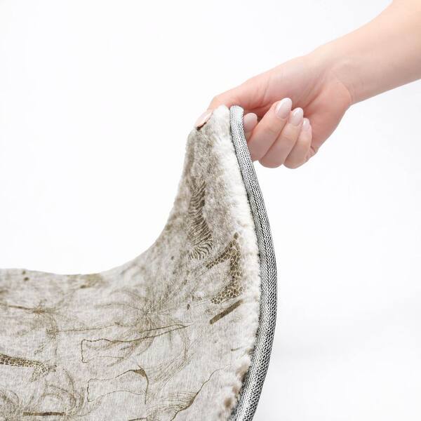 Dream Shag Premium Machine Washable Abstract ADS202 Fog 9 ft. x 12 ft. Area Rug