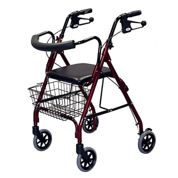 Medline 4-Wheel Rollator/Walker in Burgandy