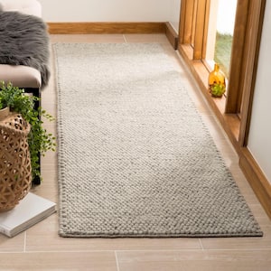 Natura Silver 2 ft. x 8 ft. Solid Runner Rug