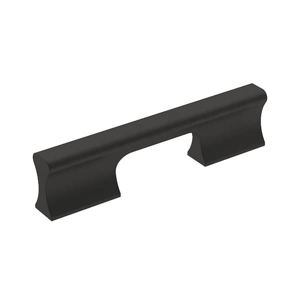 Amerock Status 3-3/4 in. (96mm) Modern Matte Black Bar Cabinet Pull