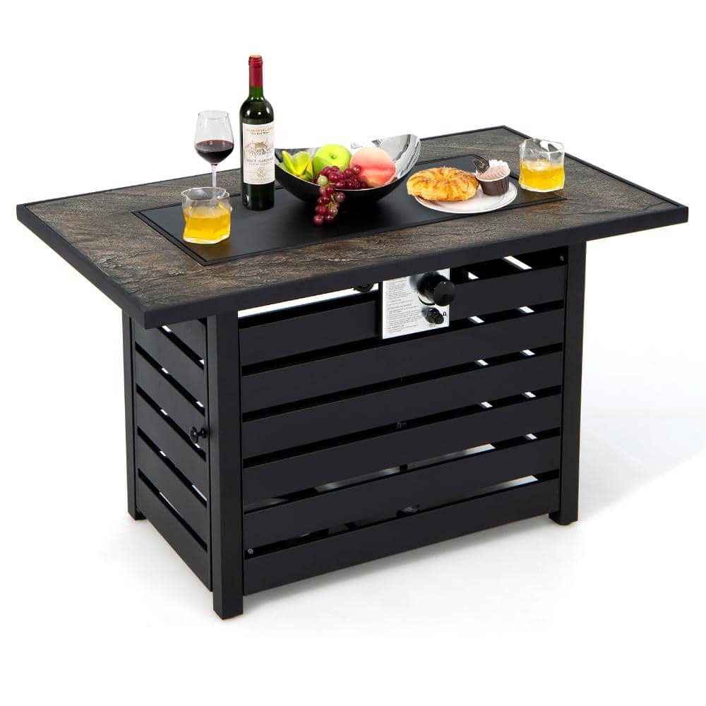 42 in. Ore Powder, Stainless Steel and PVC Outdoor Propane Fire Pit Table with 50,000 BTU Output, Black price history on PriceWatchPro