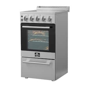 Pallerano 20 in. Electric Range 4 Burners Stainless Steel