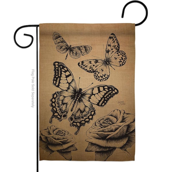 Breeze Decor 13 in. x 18.5 in. Monarch Butterflies Bugs and Frogs