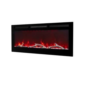 4780 BTU 42 in. Wall-Mounted/Built-In Electric Fireplace Insert with Double Overheat Protection & Remote Control