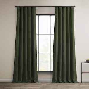 Tuscany Green Solid Rod Pocket Room Darkening Curtain - 50 in. W x 84 in. L (1 Panel)