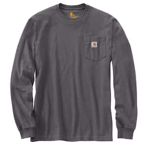 Men's Tall X Large Carbon Heather Cotton/Polyester Long-Sleeve T-Shirt
