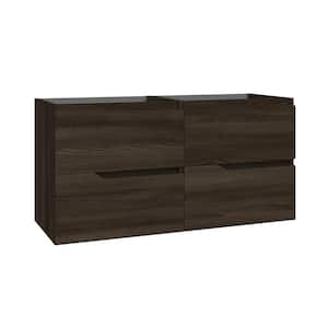 Menta 46.4 in. Bath Vanity Cabinet without Top in Wenge Assembled