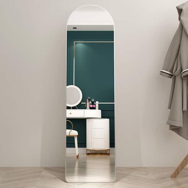Unbranded 16.5 in. W x 60 in. H Rectangle Framed Silver Mirror for Bathroom