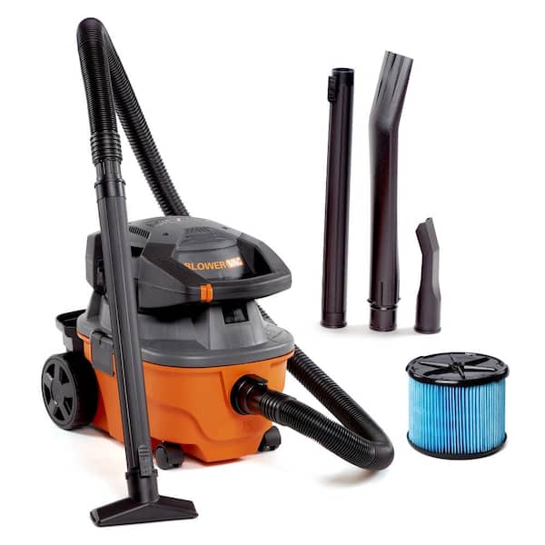 4 Gal. 6.0 Peak HP Shop Vacuum WD4080 Wet Dry Vac with Detachable Blower, Fine Dust Filter, Hose and Accessories