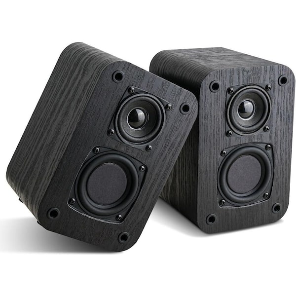 Yichuhaoxi Passive Bookshelf Speakers for Home Theater and Desktop-Crisper Sound Wood Grain Wall Mountable (Pair)