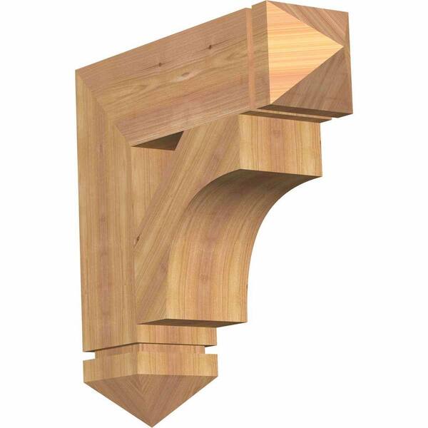 Ekena Millwork 5.5 in. x 22 in. x 22 in. Western Red Cedar Westlake Arts and Crafts Smooth Bracket