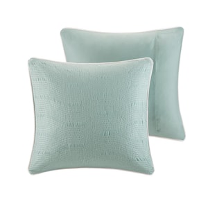 Coastline Aqua Cotton Euro Sham