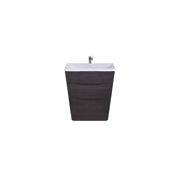 Victoria 32 in. Single Sink Chestnut Bath Vanity with White Acrylic Top (Assembled)