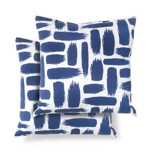 18 in. x 18 in. Baja Nautical Square Outdoor Throw Pillow (2 Pack)