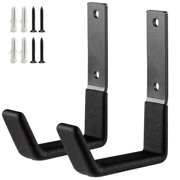 Wall Rack with 4.7 in. Small Heavy Duty Steel Utility Hooks for Garage, Garden, and Tool Organization