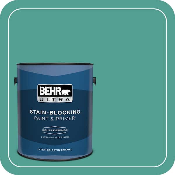 BEHR ULTRA 1 gal. Home Decorators Collection #HDC-WR15-9 Aqua Revival Extra Durable Satin Enamel Interior Paint & Primer