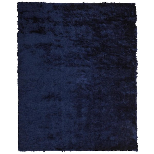 Weave & Wander Freya Dark Blue 4 ft. x 6 ft. Shag Area Rug