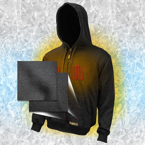 Men's Medium 20V XR Lithium Ion Black bare Hoodie with 1 USB Power Adapter