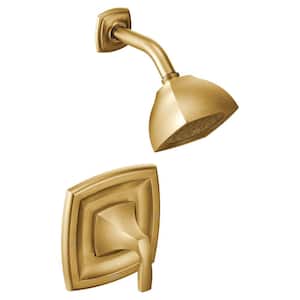 Voss Posi-Temp Single-Handle 1-Spray Shower Faucet Trim Kit in Brushed Gold (Valve Not Included)