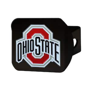 NCAA Ohio State University Color Emblem on Black Hitch Cover