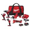 Milwaukee M18 18V Lithium-Ion Cordless Combo Kit (5-Tool) with (2) Batteries, Charger and Tool Bag 2694-25
