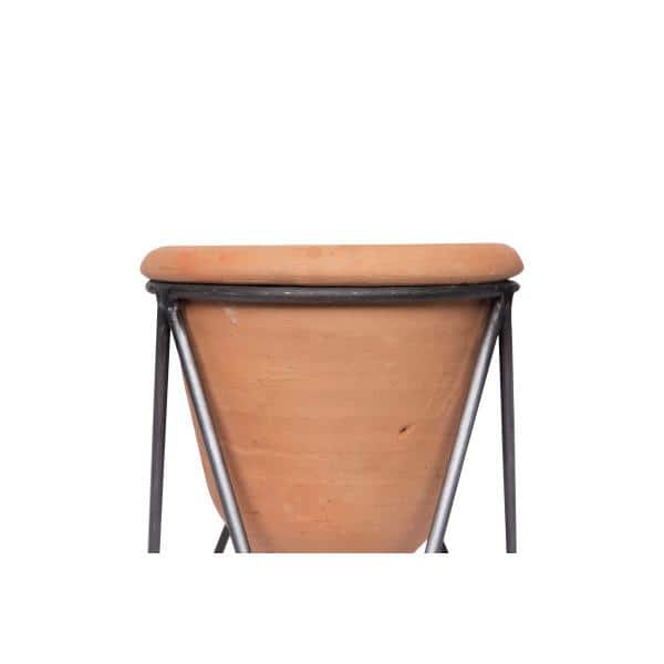 Terracotta Planter with Metal Stand for Indoor/Outdoor Use