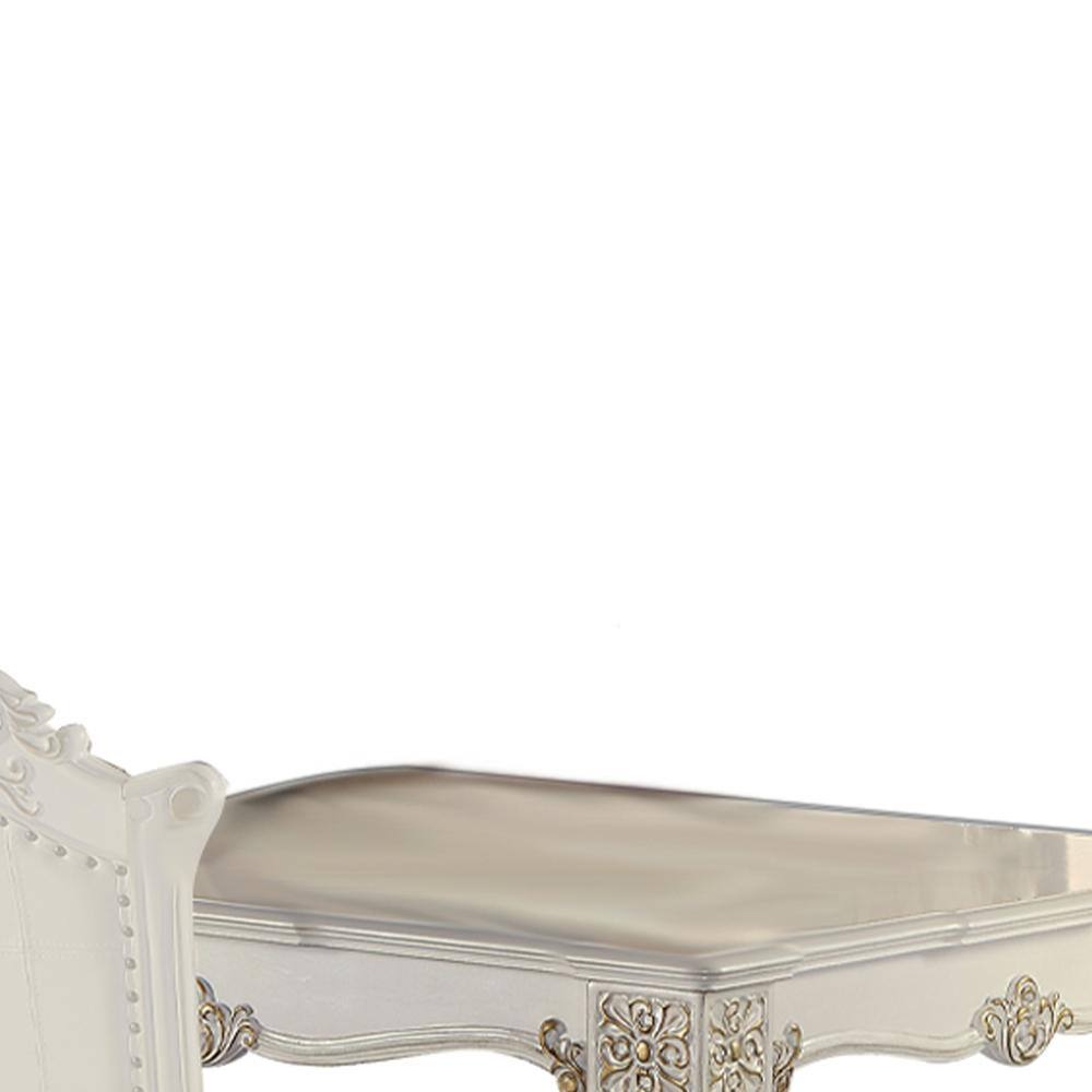 Dresden Bone White 55" Square Counter Height Dining Table