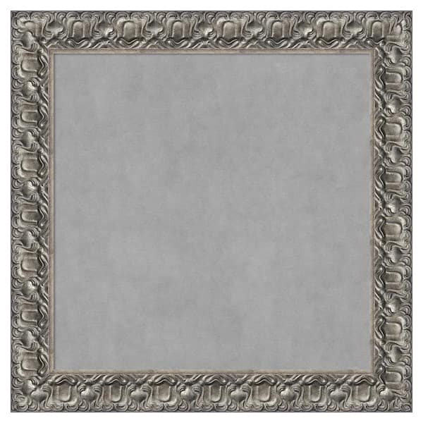 Amanti Art Silver Luxor 30 in. x 30 in Framed Magnetic Board