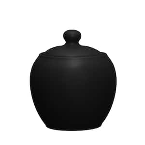 Colorwave Graphite Black Stoneware Sugar Bowl with Cover 13 oz.