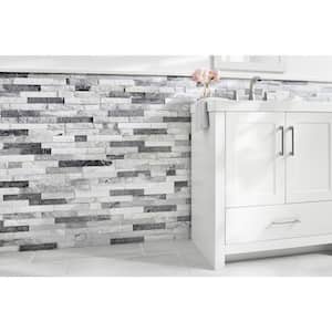 Alaska Gray Ledger Panel 6 in. x 24 in. Textured Marble Stone Look Wall Tile (6 sq. ft./Case)