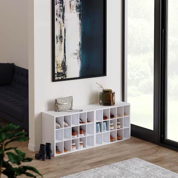 ClosetMaid 19 in. H x 24 in. W x 12 in. D White Wood Look 15-Cube