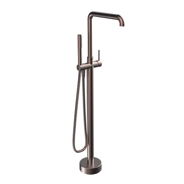 Maincraft Single-Handle Freestanding Tub Faucet with Hand Shower in Oil Rubbed Bronze