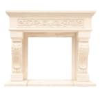 Chateau Series King Henry 50 in. x 62 in. Cast Stone Mantel