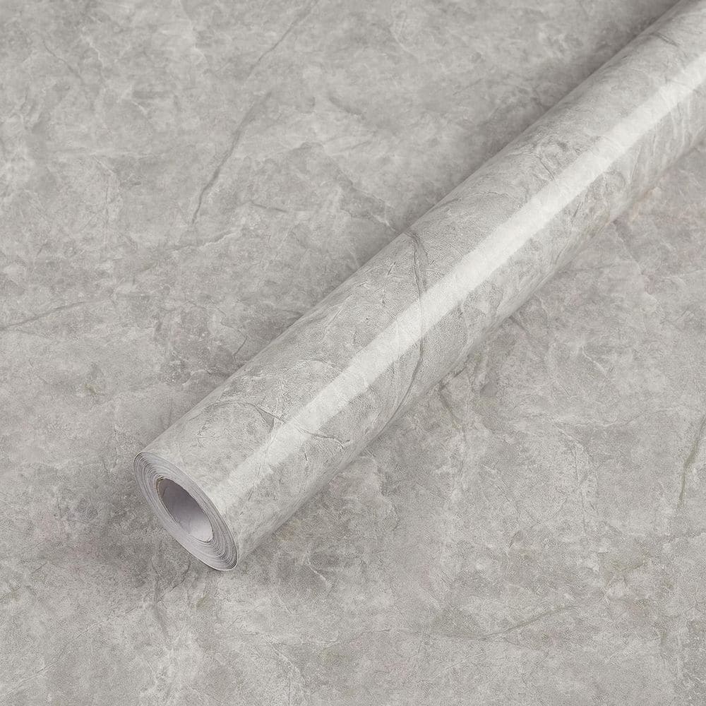 Self-Adhesive Waterproof Moisture-Proof Gray Marble Pattern Wallpaper Roll (Set of 2),Contact Paper for Kitchen Cabinets price history on PriceWatchPro