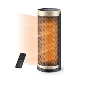 70° Oscillation Portable Electric Heaters with Thermostat, 15.8 in. and 12-Hours Timer, Safety Protection and Remote