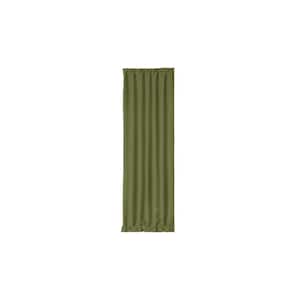 Darcy 25 in. W x 40 in. L Solid Polyester Rod Pocket Light Filtering Door Panel Curtain in Green with Tieback
