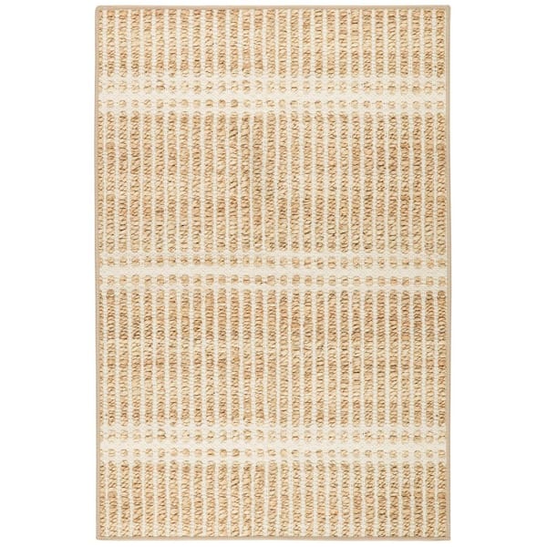 Arbor Machine Washable Natural 6 ft. x 9 ft. Indoor Area Rug