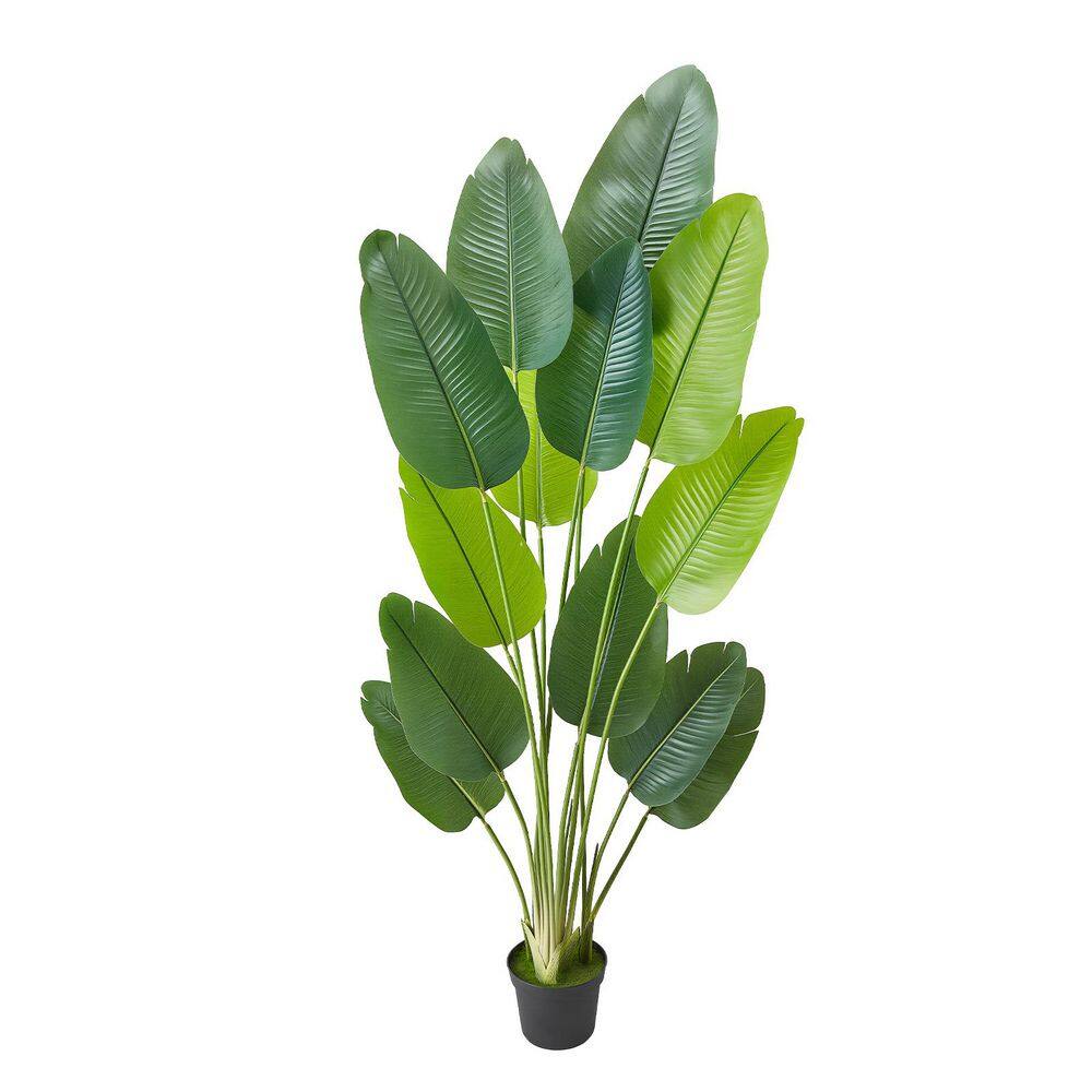 6 ft. Artificial Bird of Paradise Tree with White Pot and 13 Trunks Faux Silk Plant for Indoor Outdoor Home Decor price history on PriceWatchPro