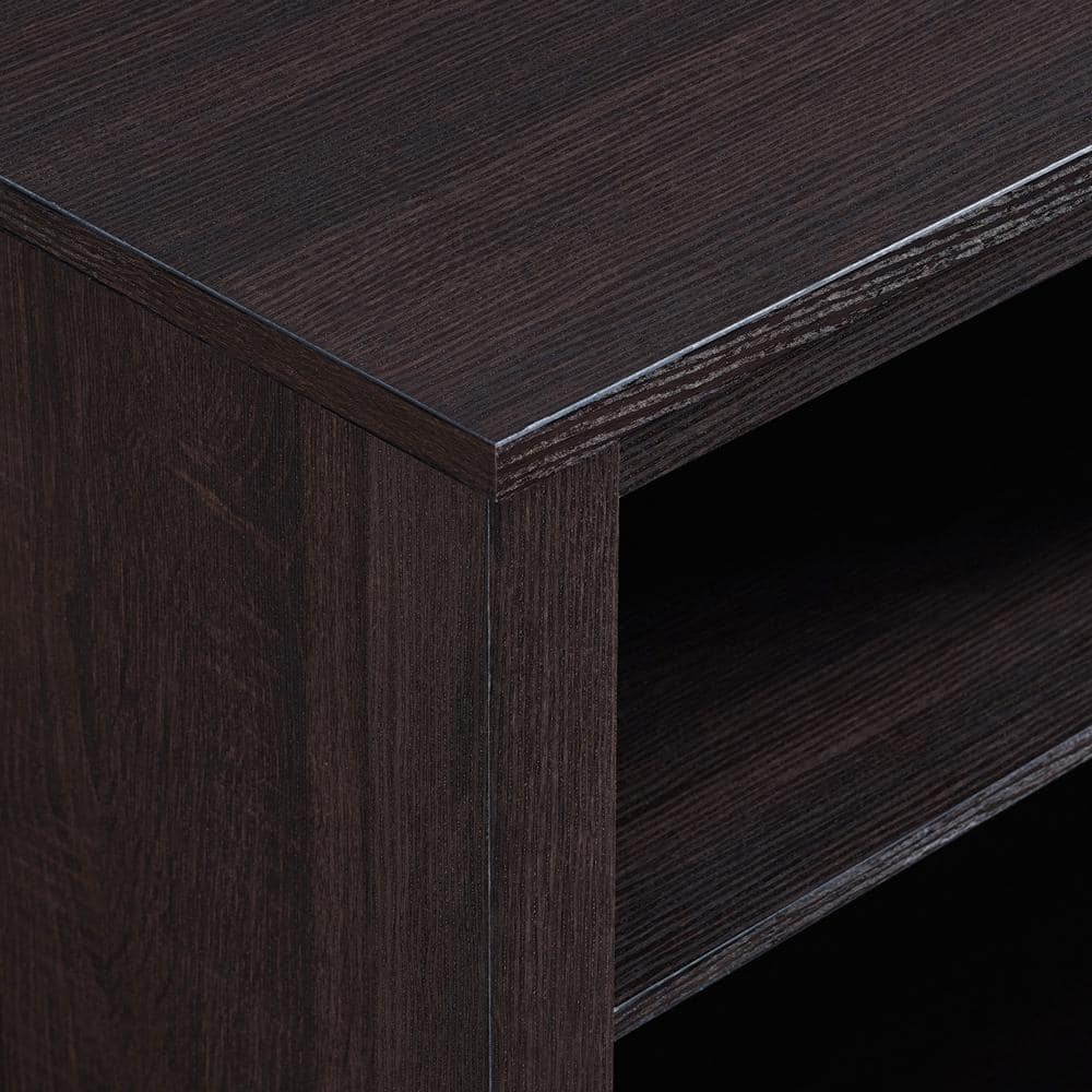 Espresso 70" MDF Fireplace TV Stand with Storage
