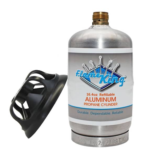 1LB Empty Aluminum Propane Tank Cylinder for Camping, Corrosion-Resistant and Rust-Free